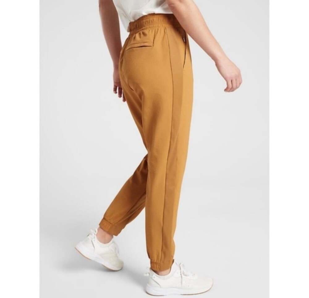 Athleta Textured Brooklyn Joggers Mustard Yellow - Picture 3 of 9